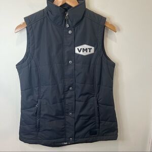 Roots 73 black Vermont vest with plaid lining size womens XS